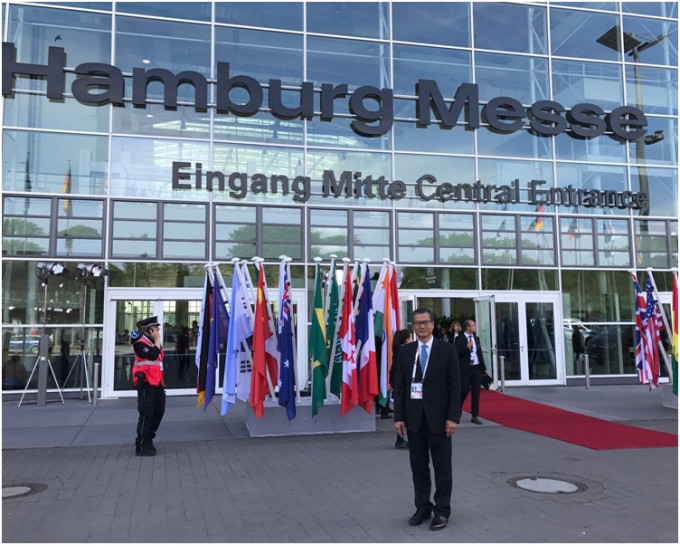 陳茂波今日（7日）在德國漢堡出席二十國集團領導人峰會。