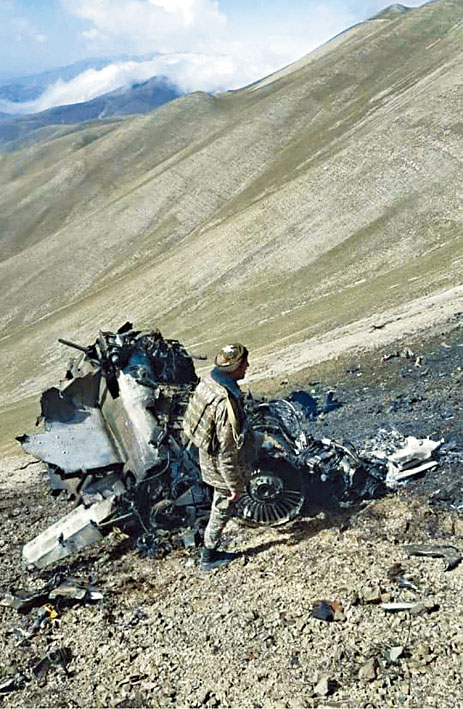 纳卡地区的亚美尼亚空军战机残骸。