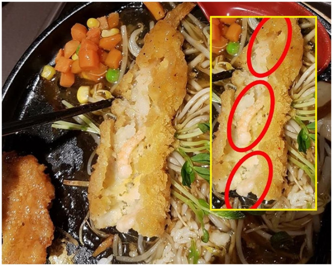 「大炸蝦」內竟然藏著3隻小蝦。爆料公社fb圖片