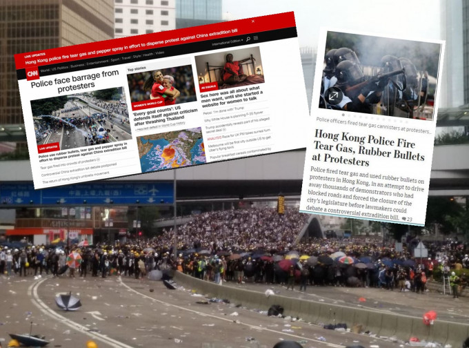 不少外國傳媒網站均以頭條報道相關事件。