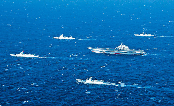 中國海軍近年多次在南海軍演。