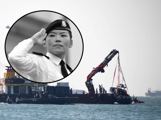 林婉仪（小图）9月底在沙洲执勤追截走私快艇时堕海殉职。资料图片