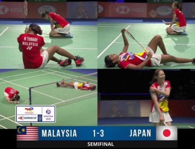 日本四强3:1淘汰马来西亚。网上图片