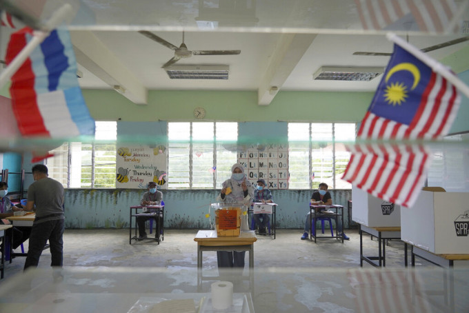 馬來西亞沙巴州將於周六舉行州議會選舉。AP圖片