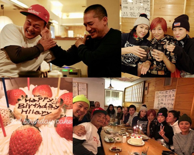 Eason、偉仔兩家人聯同大班朋友在日本度長假，兼慶祝徐濠縈生日。