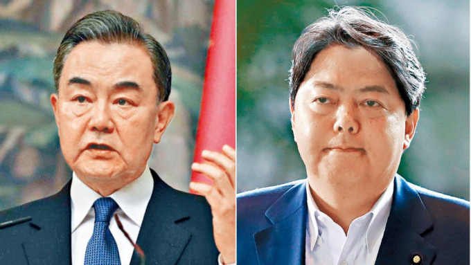 王毅（左）与林芳正（右）的会晤取消。资料图片