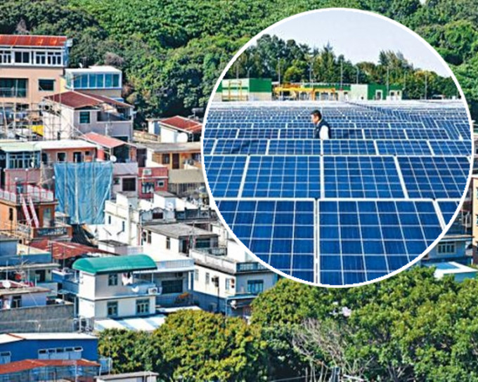 不少村屋有望可以在屋顶安装太阳能板。资料图片