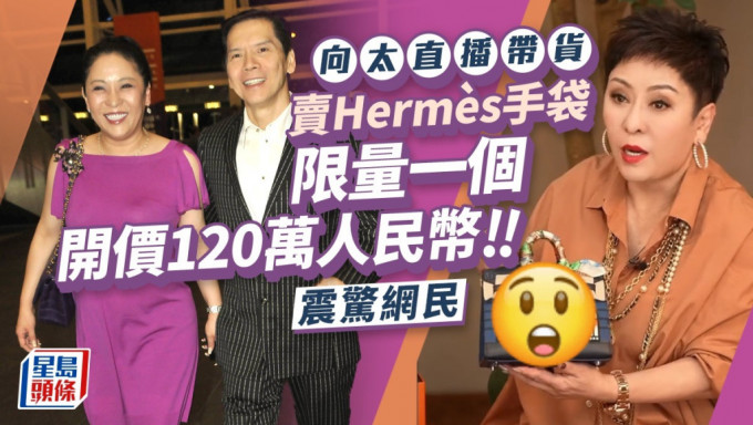 向太直播帶貨賣Hermès開價120萬人民幣  甘比同款袋配貨千萬都未必買到