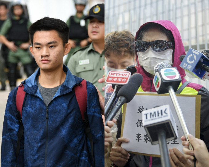 潘妈妈(右)邀陈同佳(左)周三到政总，致电台湾投案。 资料图片
