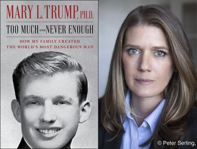 美国总统特朗普的侄女玛莉（右）在新书中大爆特朗普的黑历史。AP