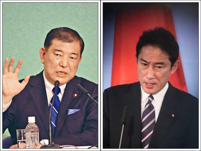 石破茂(左)与田文雄均已表示有意竞逐。资料图片