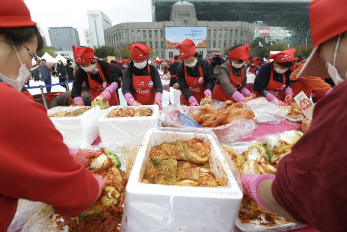 韓國泡菜中譯名再改為「辛奇」。AP資料圖片