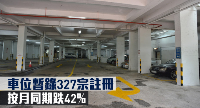 車位暫錄327宗註冊，按月同期跌42%。