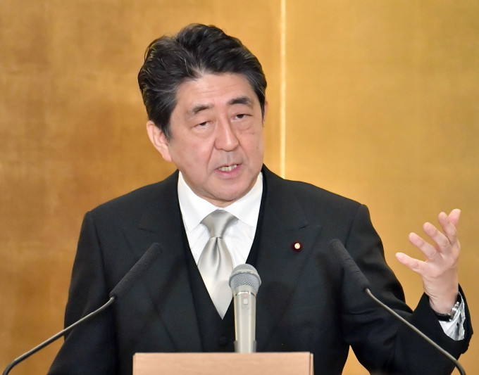 日本首相安倍晋三指将与国际社会合作对抗北韩。AP图片