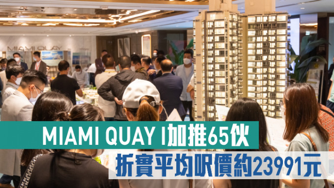 MIAMI QUAY I加推65伙 折实平均尺价23991元