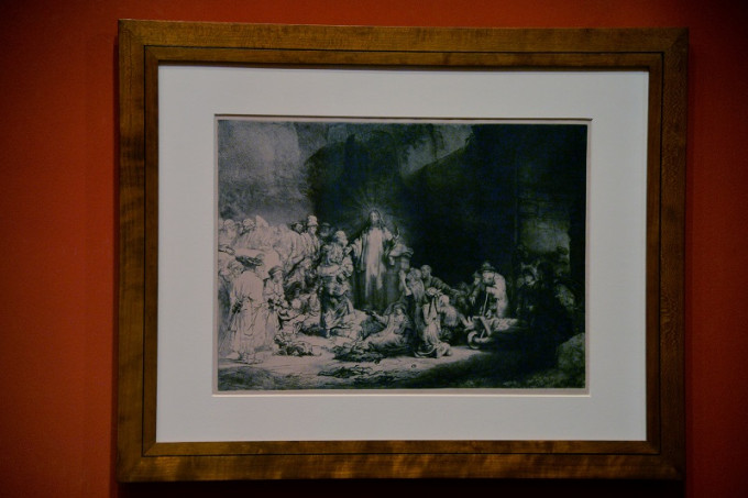 約1649年林布蘭 Rembrandt van Rijn作品《耶穌行醫》。盧江球攝