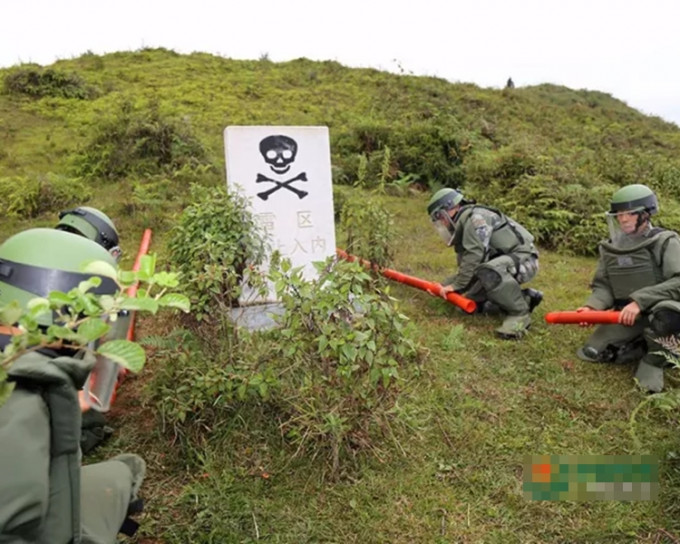 中國展開新一輪中越邊境雲南段掃雷任務。網圖