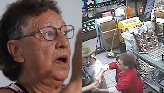 美國一名75歲婆婆，因為小偷持刀搶劫便利店時推開對方的本能防衛動作，違反該便利店規則遭到開除。