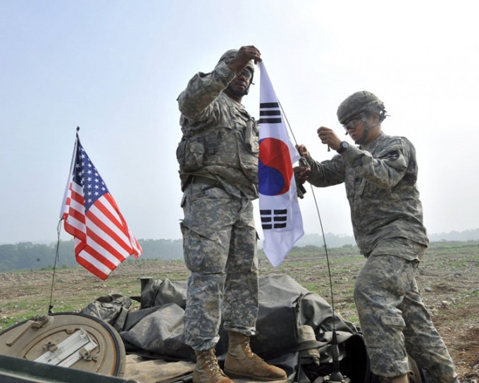 美国强调不会从南韩全面撤军。网图