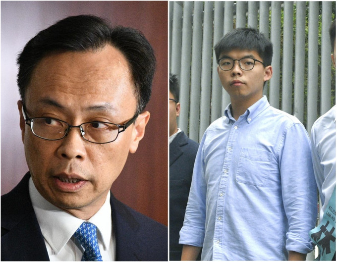 政制及內地事務局長聶德權；香港眾志秘書長黃之鋒。