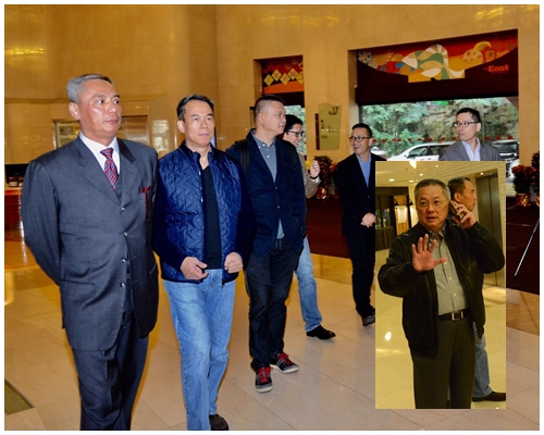 自由党主席张宇人及饮食界选委抵达曾俊华竞选办。