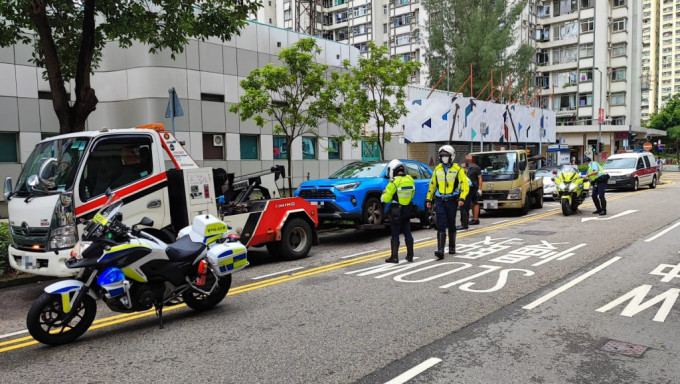 港岛总区举行交通日打击交通违例。警方图片