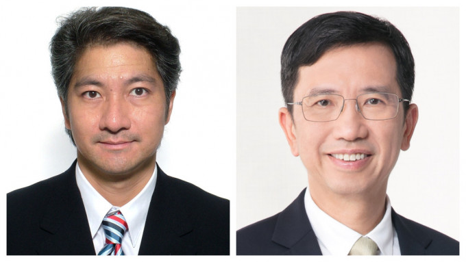 鄭偉源(左)將於下月8日出任駐京辦主任，接替退休的梁志仁(右)。