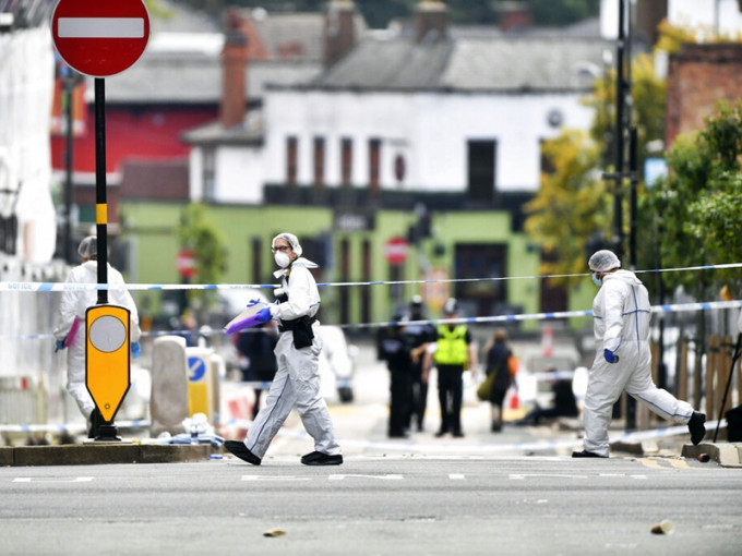 英國伯明翰市中心，本月6日凌晨有人持刀行兇。AP圖片
