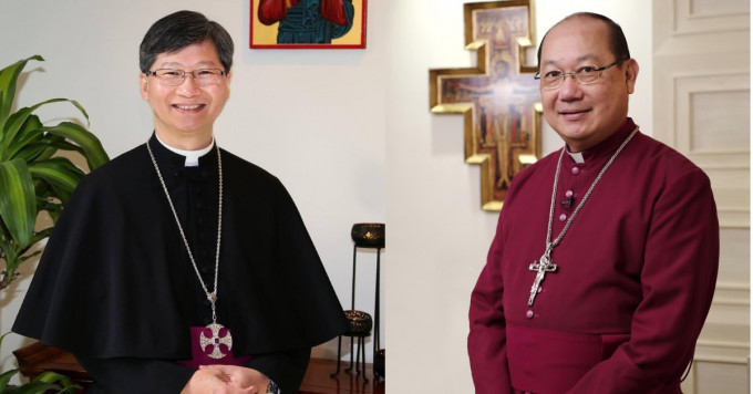 陳謳明（左）將接替鄺保羅成為聖公會大主教（右)。