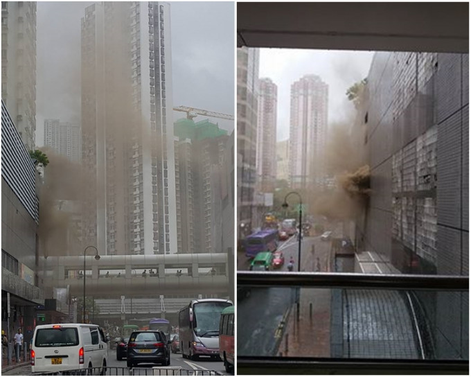 现场浓烟冲天。香港突发事故报料区图片