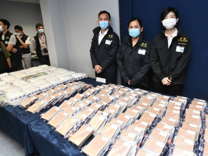 警方捡获的毒品总值逾7,600万港元。