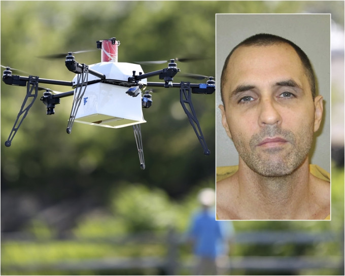監獄相信犯人利用無人機偷運工具。AP圖片