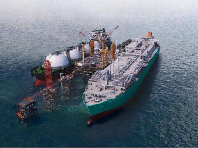 香港海上液化天然气接收站有助香港以具竞争力的价格采购天然气，确保供应充足稳定（模拟图片）。