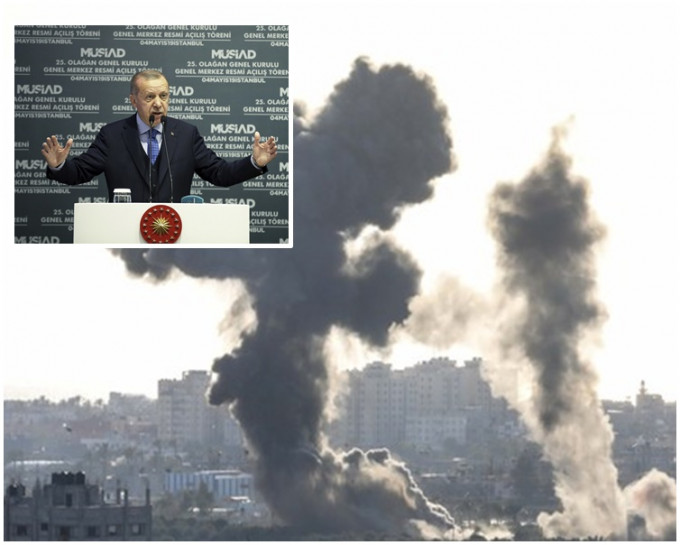 埃爾多安對以色列轟炸阿納多盧新聞社提出強烈譴責。AP