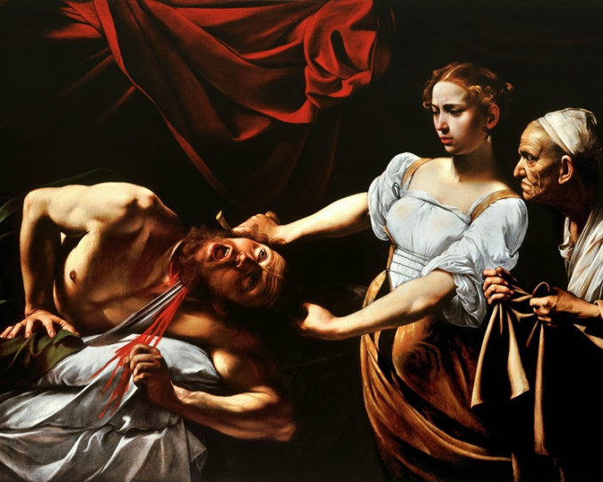 400年前的名畫《砍下荷羅孚尼頭顱的猶滴》（Judith Beheading Holofernes）。網圖