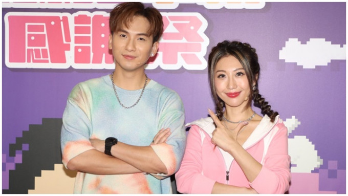 周吉佩、支嚳儀昨晚為TVB遊戲節目《大師兄中秋感謝祭》錄影。