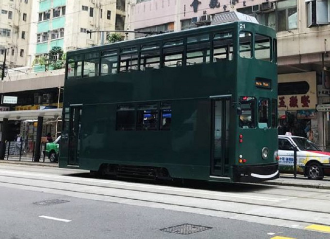 跑马地圏的电车服务暂停。Hong Kong Tramways 香港电车资料图片
