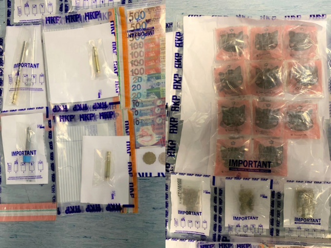 警方于马鞍山拘一名19岁女，检大麻曲奇饼等毒品，值14万元。警方图片