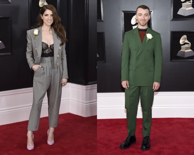 Anna Kendrick以性感抢镜；Sam Smith（AP）