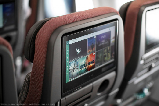 所有客艙均提供4K超高清屏幕、4K點播影片及藍芽音頻串流服務。公司圖片