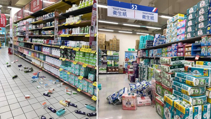 商店的货品散落一地。（网上图片）