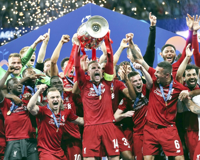利物浦第6度捧得欧洲球坛最高荣誉奖杯。AP