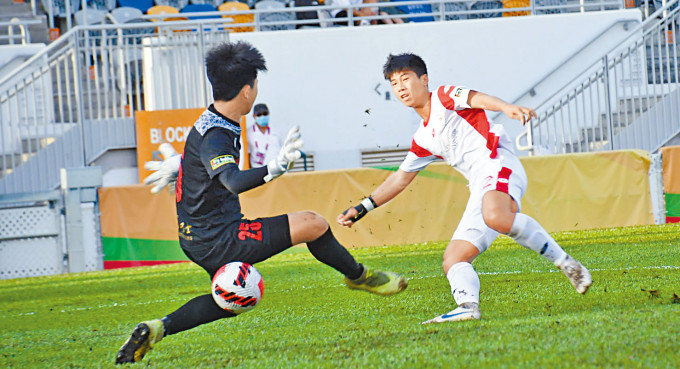 陈润潼单刀取得入球，助香港U23破蛋。
