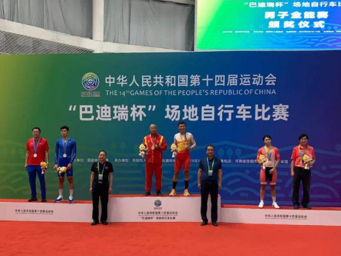 梁嘉儒为港队在全运会夺得一面铜牌。香港单车总会图片