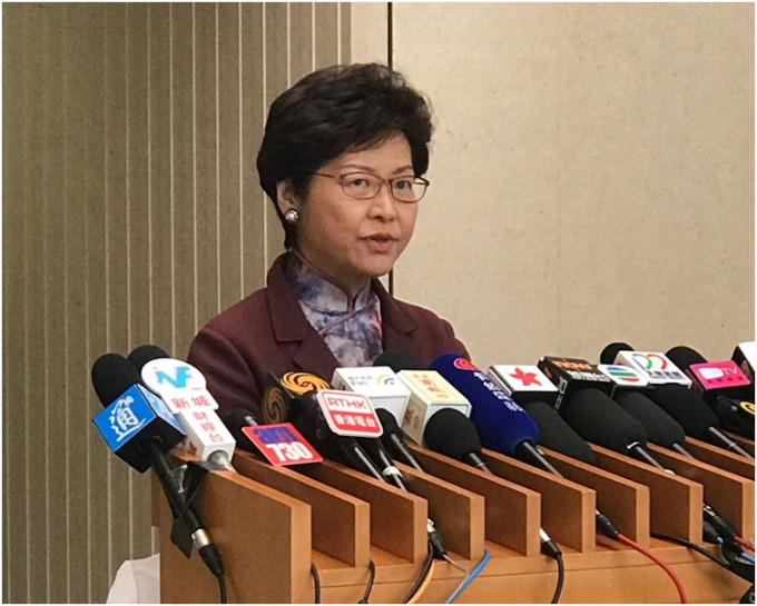 林鄭月娥表示，政府參與的程度會加倍。