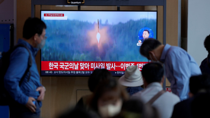 這是北韓近10日內第5次發射彈道導彈。AP資料圖片