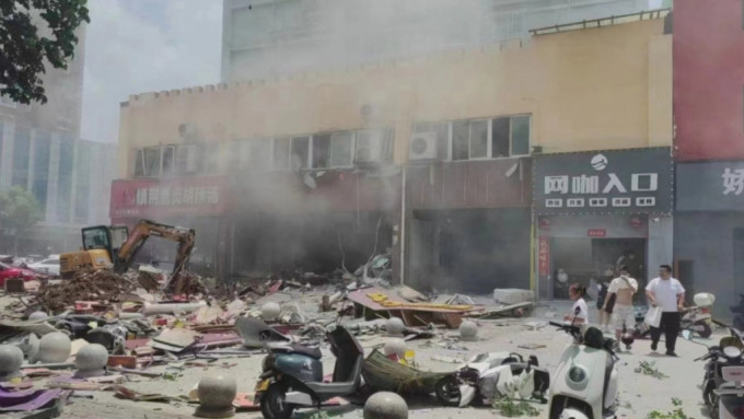 河南一辣湯店今日發生燃氣爆炸，據報有20人受傷。