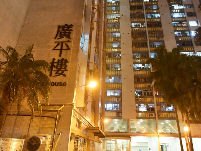 大埔广福邨广平楼一名34岁女子从高处堕下死亡。资料图片
