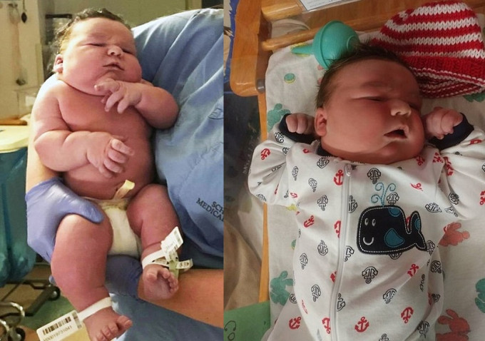 今年5月出世的偉倫重16磅，相信是該州出生的最重磅嬰兒之一。