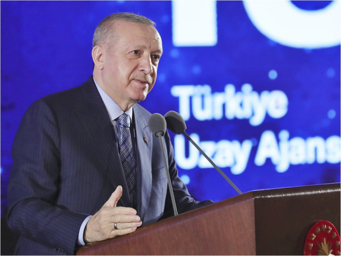 土耳其總統埃爾多安公布雄心壯志、為期10年的太空探索大計。AP